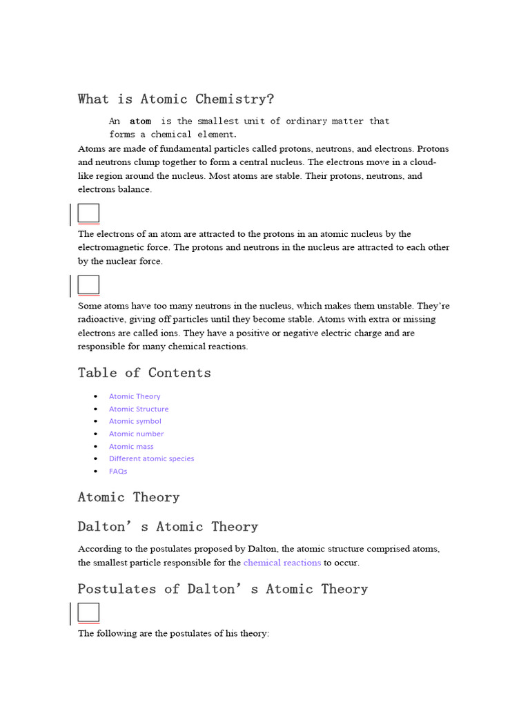 Atomic Model Pdf