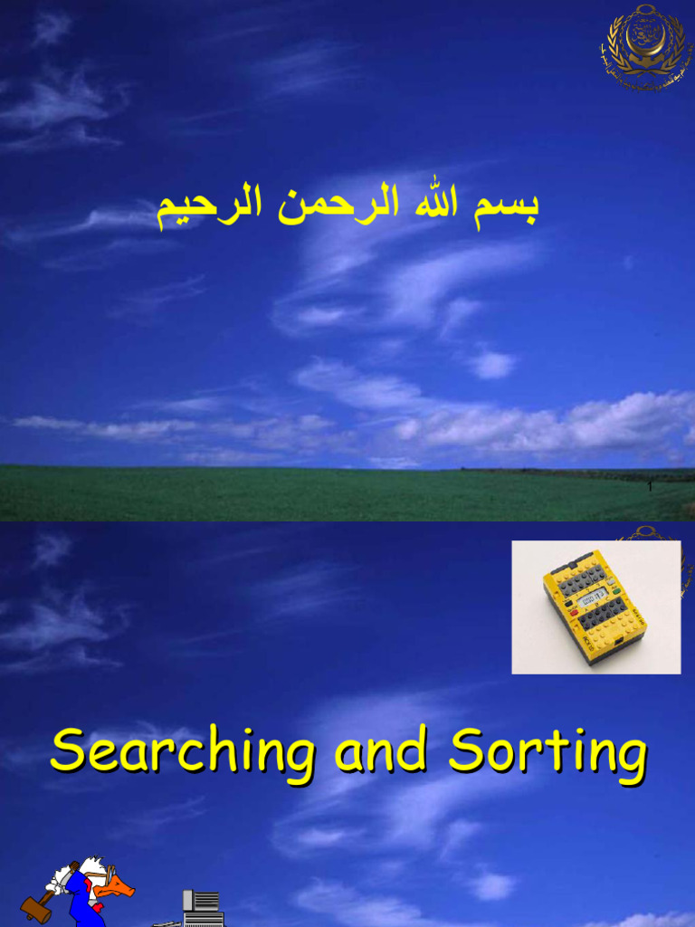 06 Searching and Sorting (DONE) | PDF | Combinatorics | Algorithms And ...