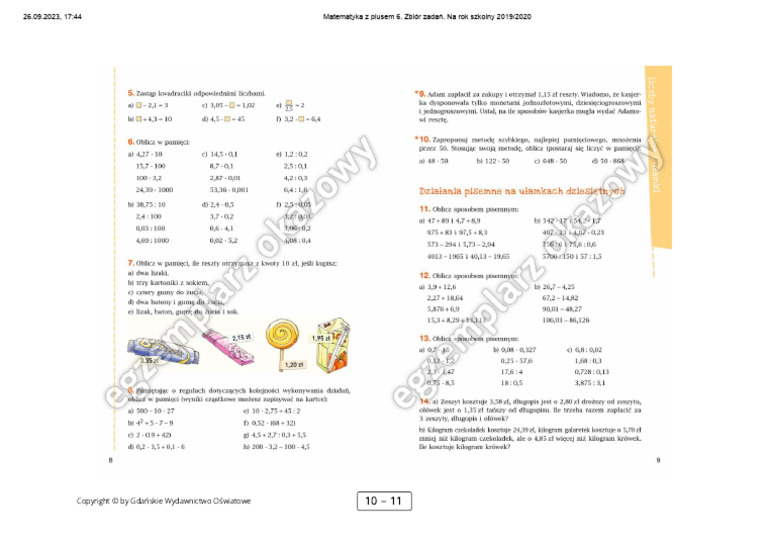 ćwiczenia Matematyka Z Plusem Klasa 6