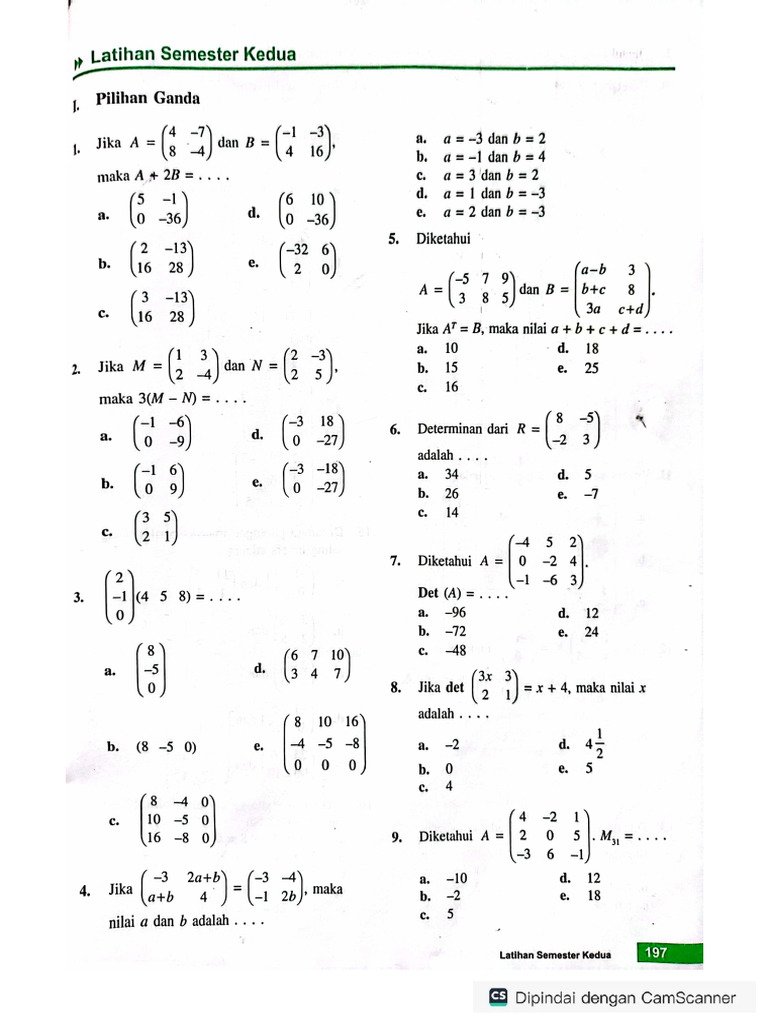 Soal Matriks | PDF