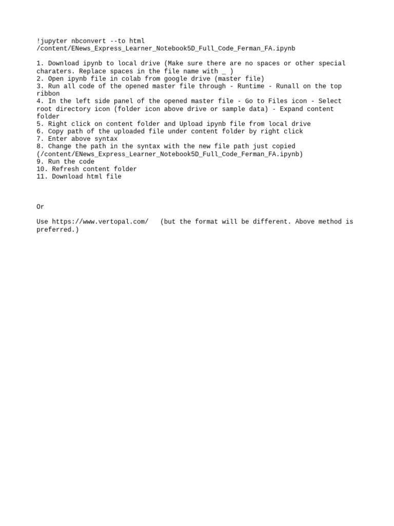 Convert Ipynb To Py File