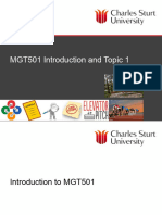 MGT501 Topic 1 and Intro