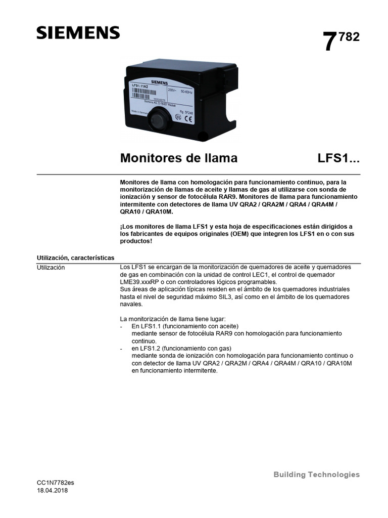 Controlador LFS1 Siemens Esp | PDF