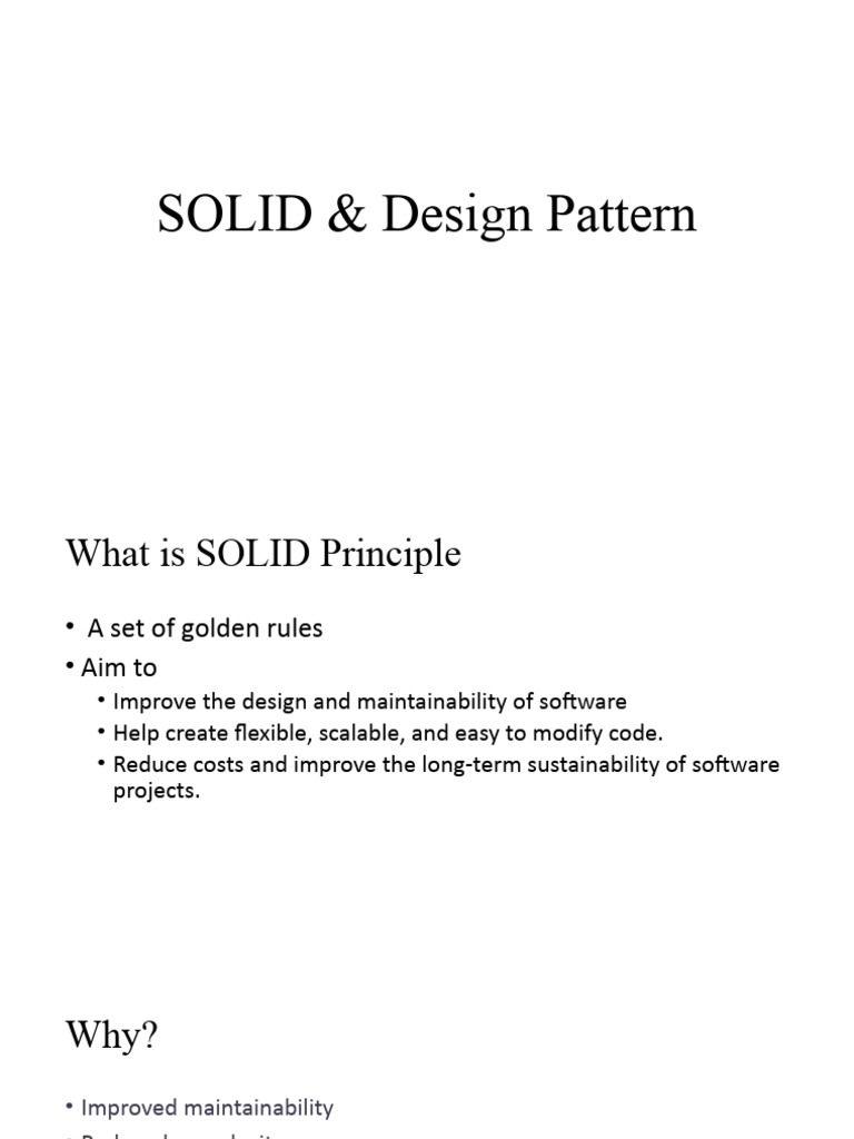 SOLID & Design Pattern UIT | PDF