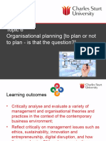 MGT501 Topic 6 Organisational Planning
