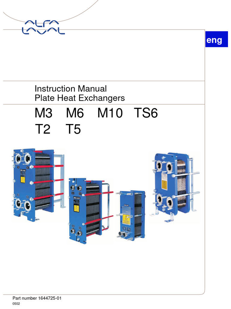 Plate Heat Exchanger Manual M3/M6/M10 | PDF