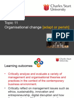 MGT501 Topic 11 Organisational Change