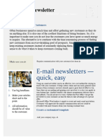 E-Mail Newsletters - Quick, Easy: Email Newsletter
