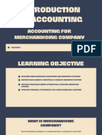 Accounting For Merchandising Company