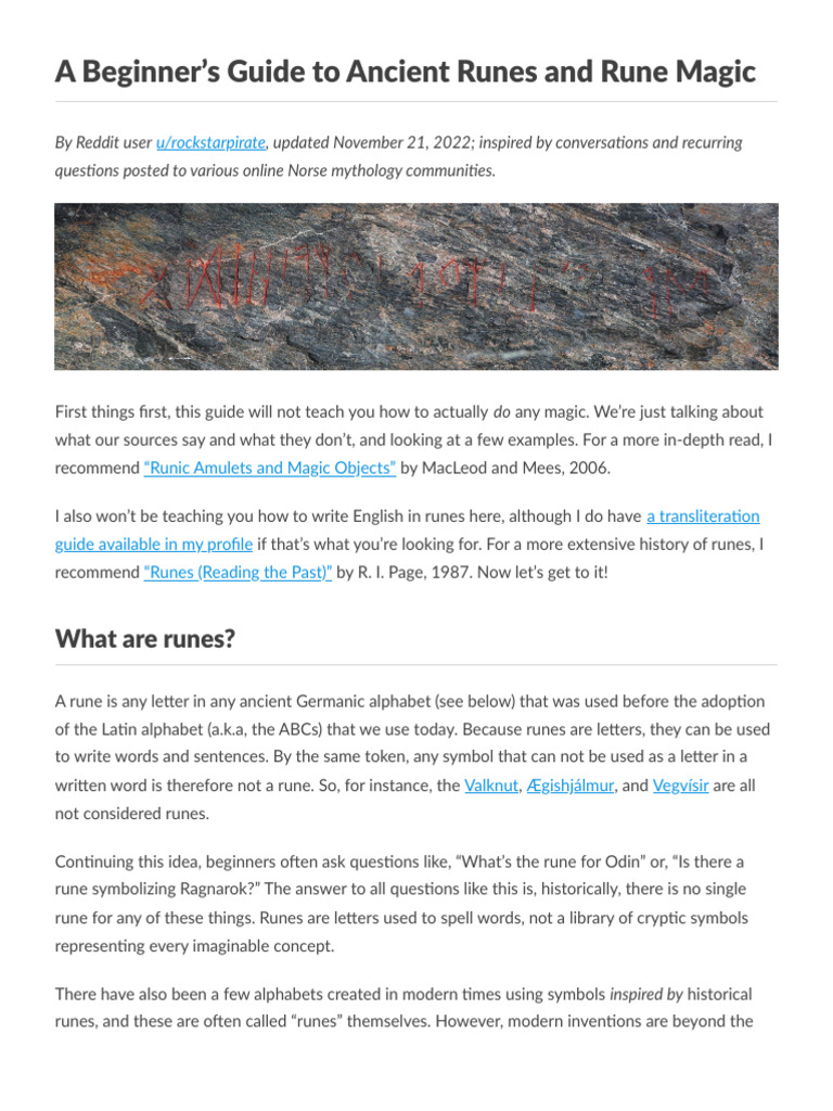 Beginner's Guide to Ancient Runes | PDF | Religion & Spirituality