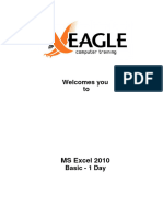 Excel 2010 Basic 1 Day 