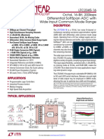 Features Description: Ltc2345-16 Octal, 16-Bit, 200Ksps Differential Softspan Adc With Wide Input Common Mode Range