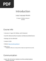 Large Language Models: Dr. Asgari, Dr. Rohban, Soleymani Fall 2023