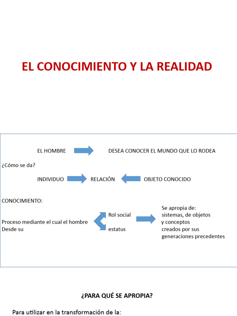 Tema 2 Fundamentos Teoricos - Realidad y El Conocimiento | PDF ...