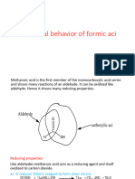 Abnormal Behaviour of Formic (Methanoic) Acid