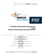 Prosedur Penulisan Skripsi Pre Thesis Berlaku Mulai Genap 20212022