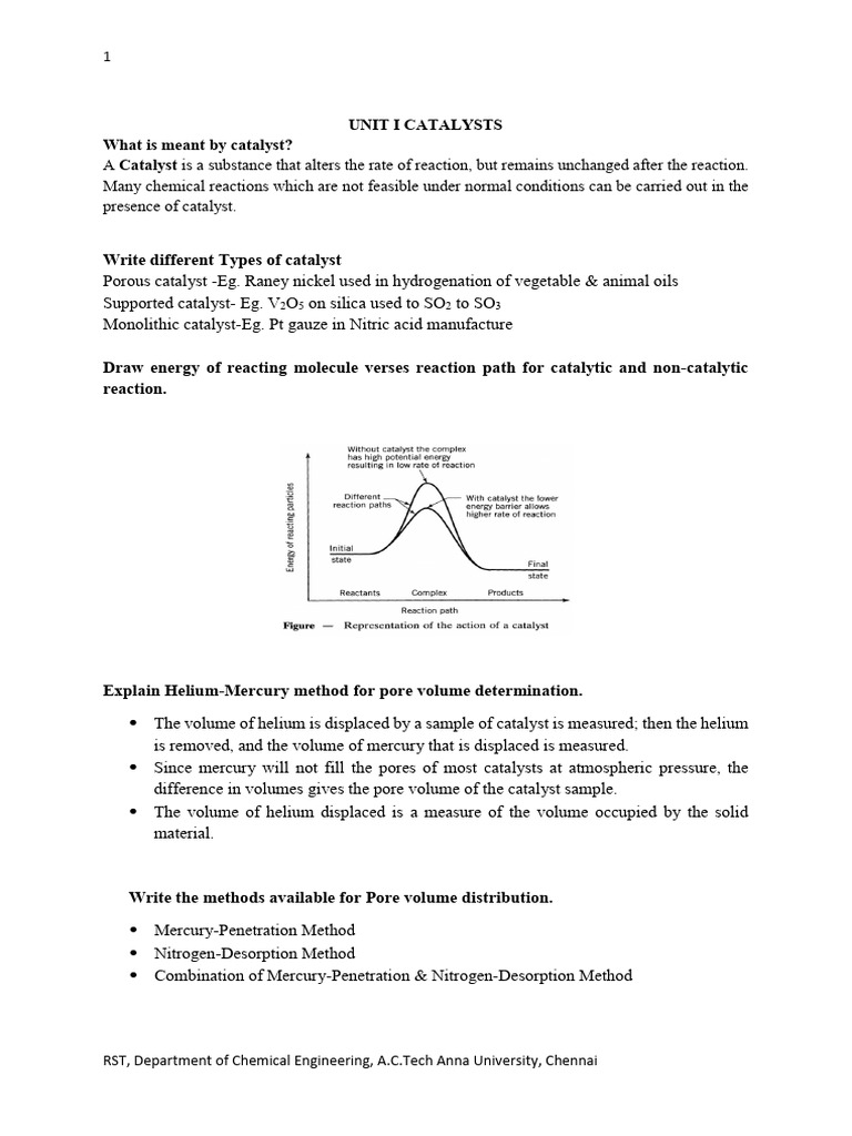 Understanding Catalysts and Their Types | PDF | Catalysis | Chemical ...