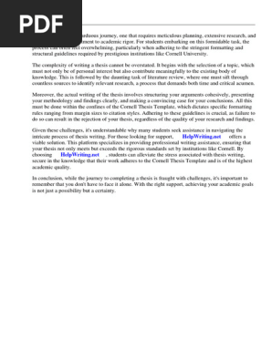 Cornell Thesis Template