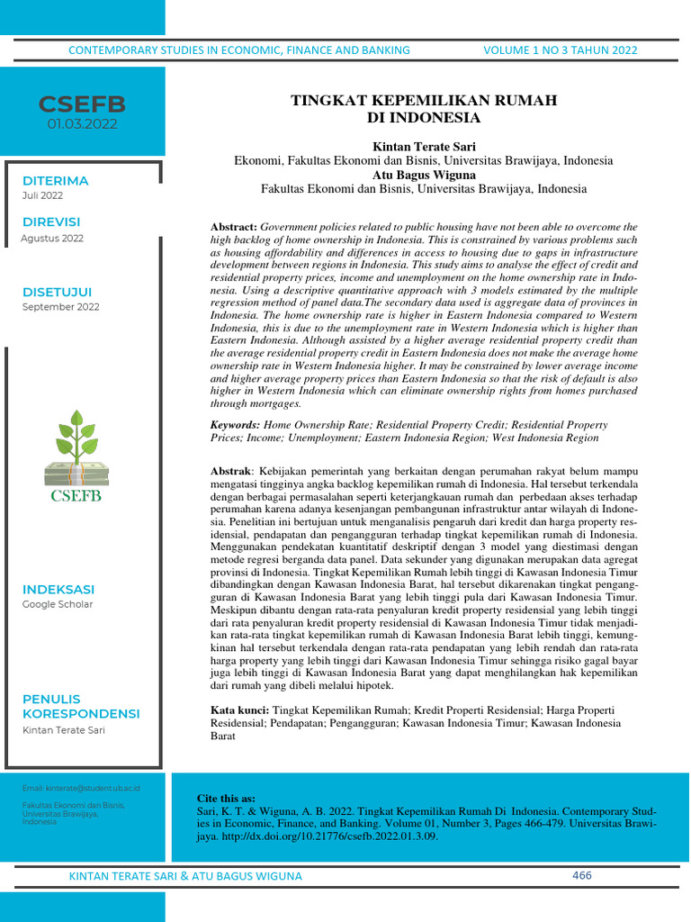 9.+Artikel+9+Vol+1+No+3+2022+ | PDF | Credit | Finance & Money Management