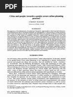 Cities and People: Towards A Gender-Aware Urban Planning Process?