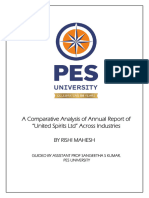 A Comparative Analysis of Annual Report of "United Spirits LTD" Across Industries by Rishi Mahesh