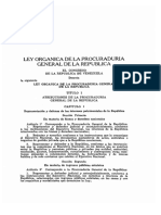 Ley Organica de La Procuraduria General de La Republica