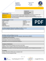 I. Patient Profile (2 Marks) :: Student Name: Student ID: Date: Instructor Name: Allotted Grade: Given Grade