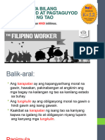 Modyul 7 Paggawa Bilang Pagtataguyod NG Dignidad