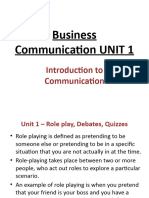 105 Unit 1 2 Role Play Debates Quizes