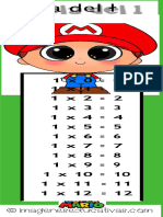 Llavero Tablas de Multiplicar Ninos Mario Bros PDF