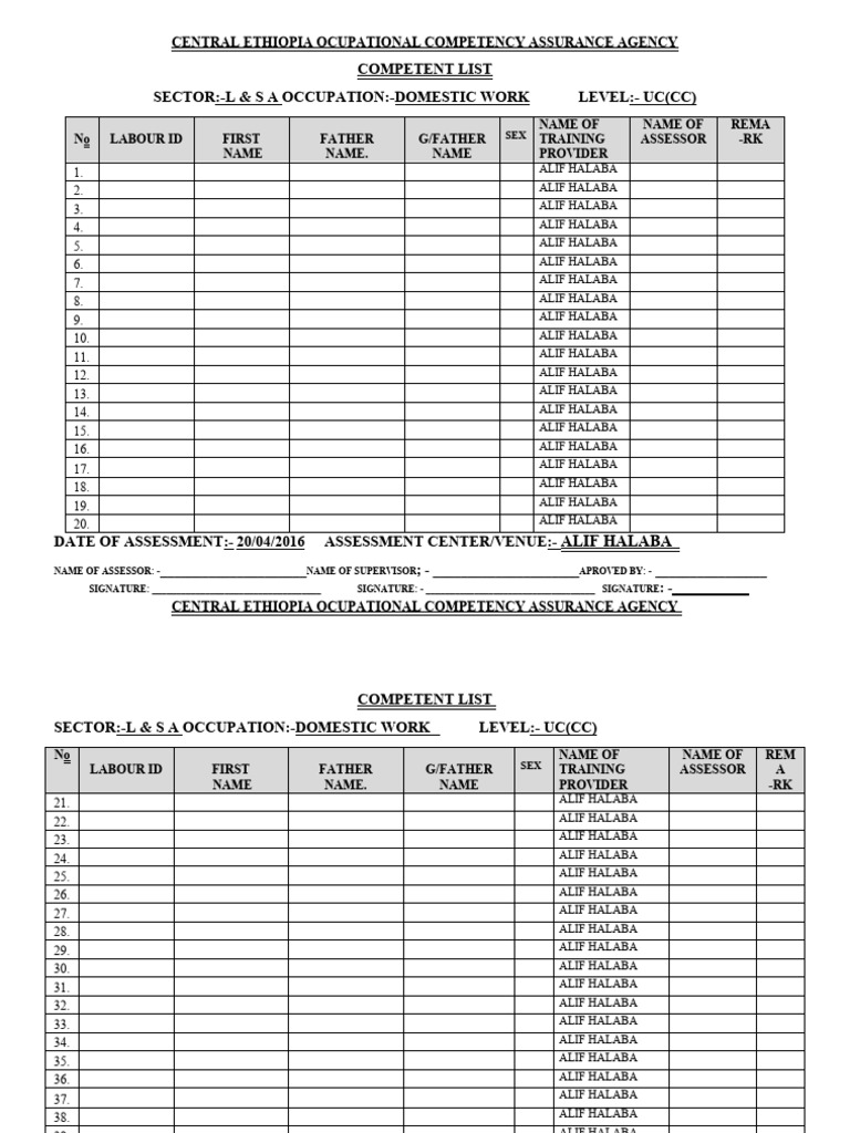 ALIF HALABA Competent List4 | PDF