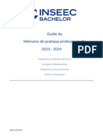 Guide Mémoire Pratique Professionnelle INSEEC Bachelor 2023-2024