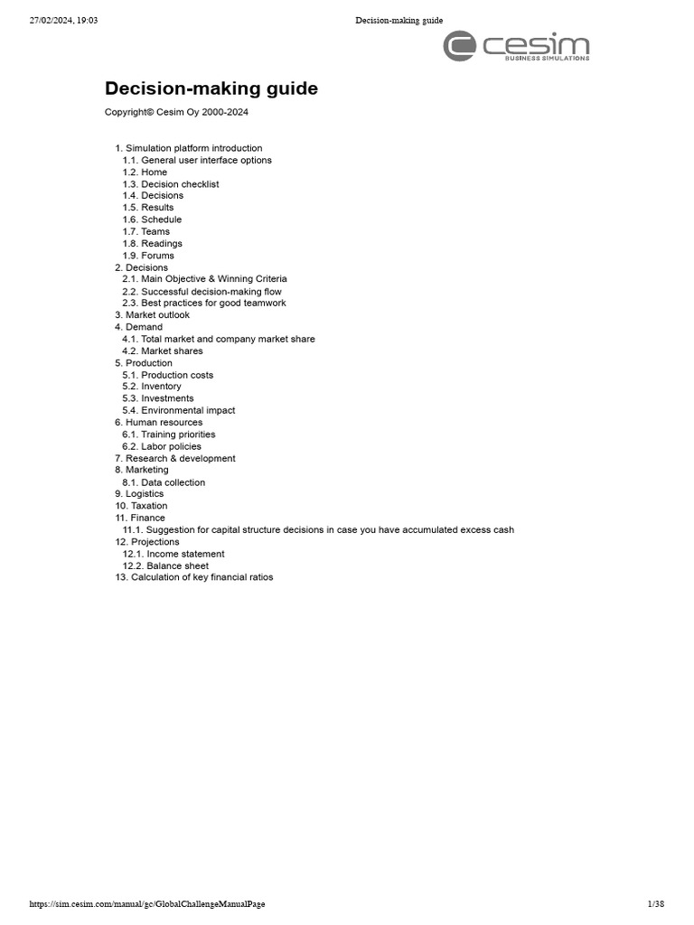 Decision Making Guide | PDF