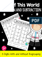 Out of This World Addition and Subtraction: 3 Digits With and Without Regrouping