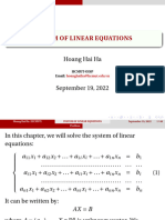 System Linear Equation