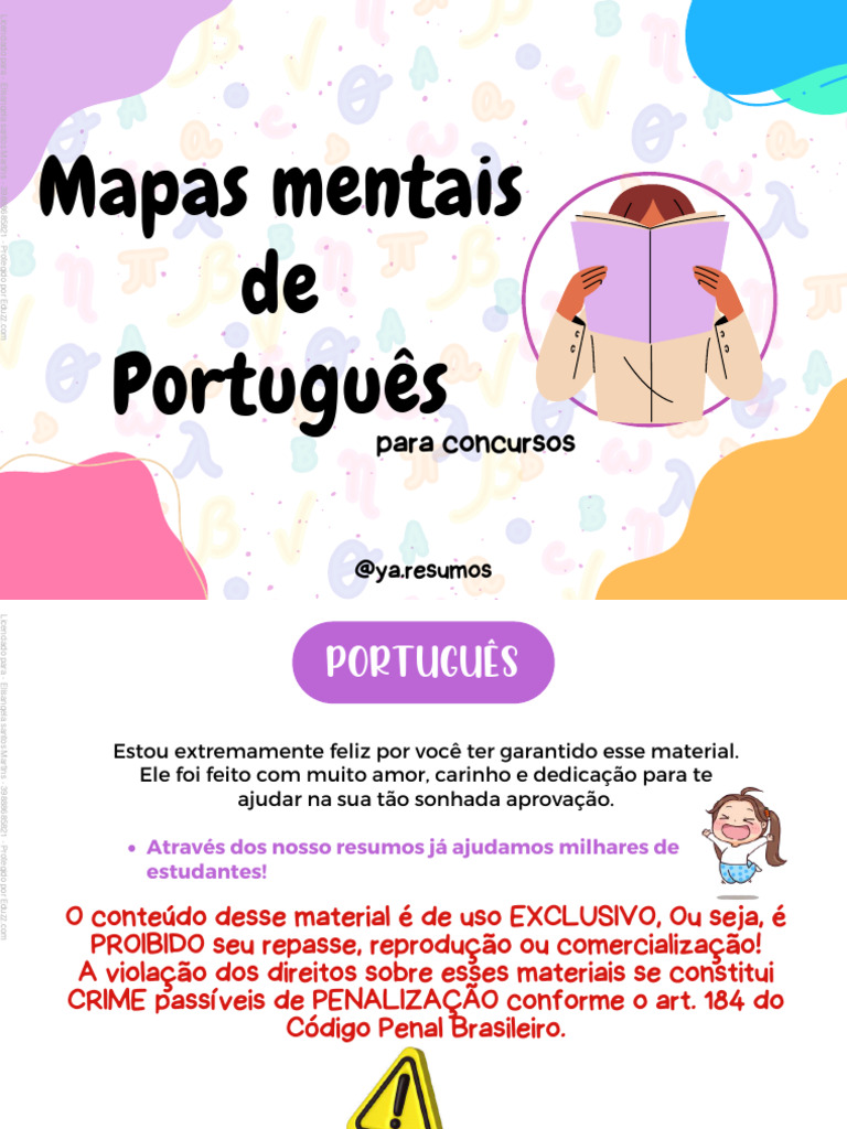 Mapas Mentais de Português para Concursos | PDF | Assunto (gramática ...