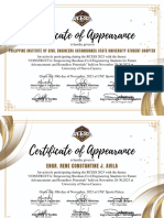 Certificate of Appearance