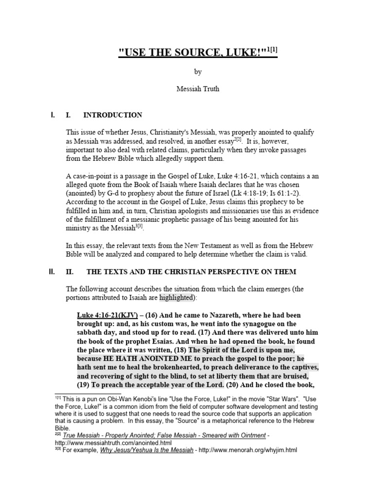 Jesus in Isaiah 61 Refuted | PDF | Jesus | Chapters And Verses Of The Bible