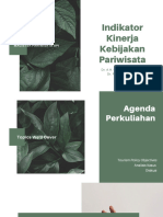 Pertemuan 4 - Indikator Kinerja Kebijakan Pariwisata