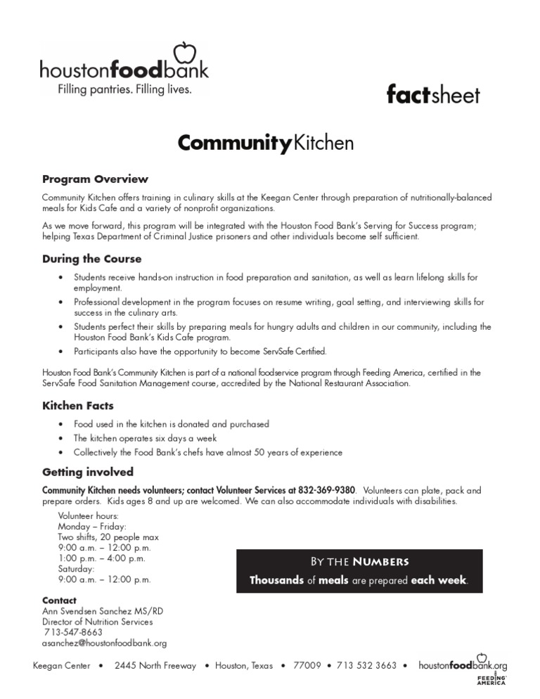 Community Kitchen | PDF | Social Science | Wellness