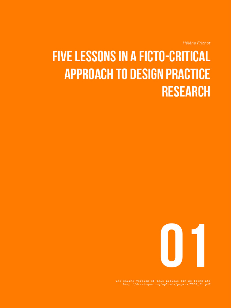Ficto-Critical Design Research Lessons | PDF | Space | Thought