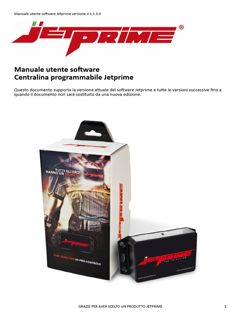 Jetprime Manuale Utente Software | PDF