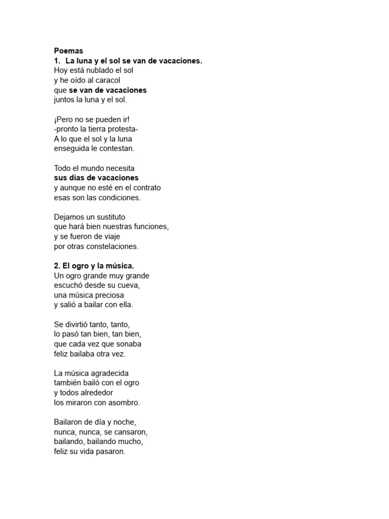 Poemas y Ritmos para Niños | PDF | Arte