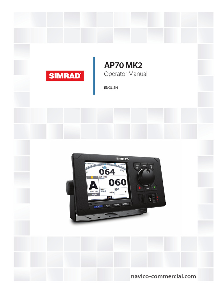 AP70 MK2: Operator Manual | PDF | Rudder | Menu (Computing)