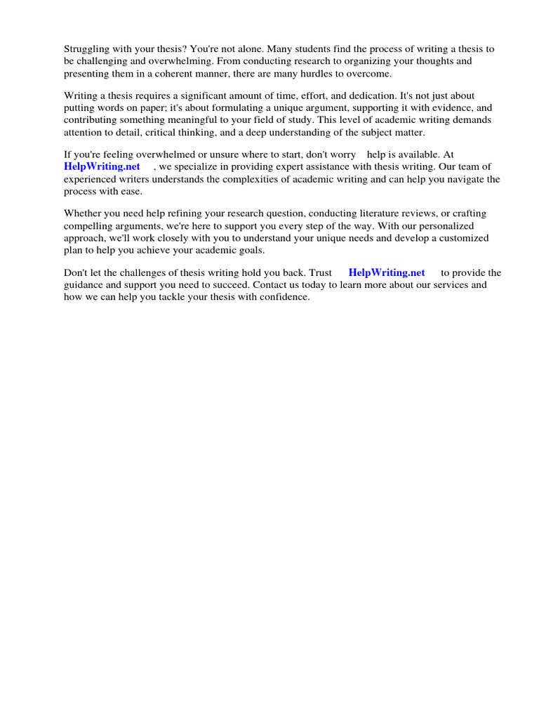Thesis English Sample | PDF