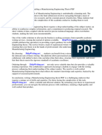 Manufacturing Engineering Thesis PDF