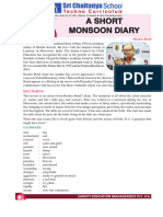 CBSE Class VIII English Course Material - A Short Monsoon Diary