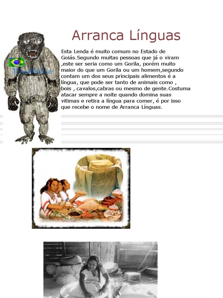 Lenda do Arranca Línguas em Goiás | PDF | Casa e Jardim | Artes ...
