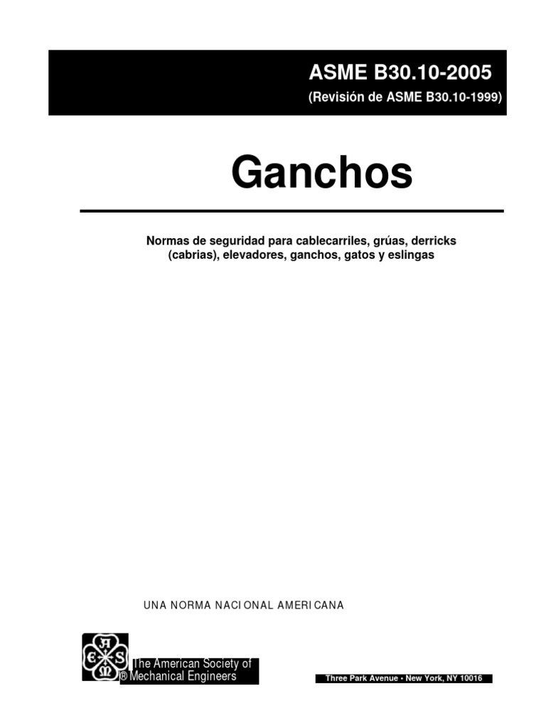 Asme B30.9 Pdf Espanol