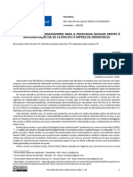 Editorial - Tempos Desafiadores para A Psicologia Escolar Frente À Implementação Da Lei 13.93519 e À Defesa Da Democracia